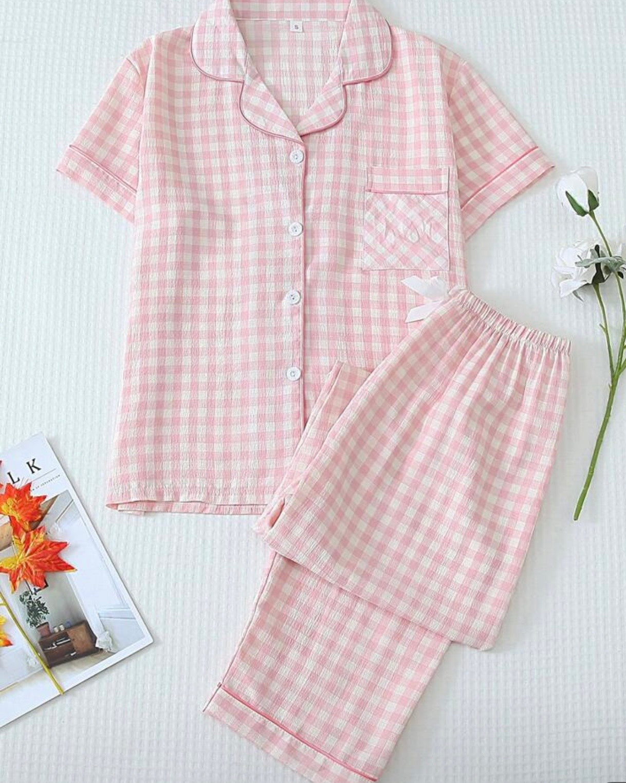 Pink Check Set
